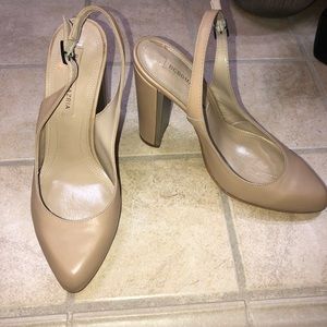 BCBG nude pointy heels